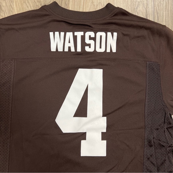 NFL Team Apparel Cleveland Browns Deshaun Watson Jersey Youth Medium 10/12 NWT - Picture 6 of 8